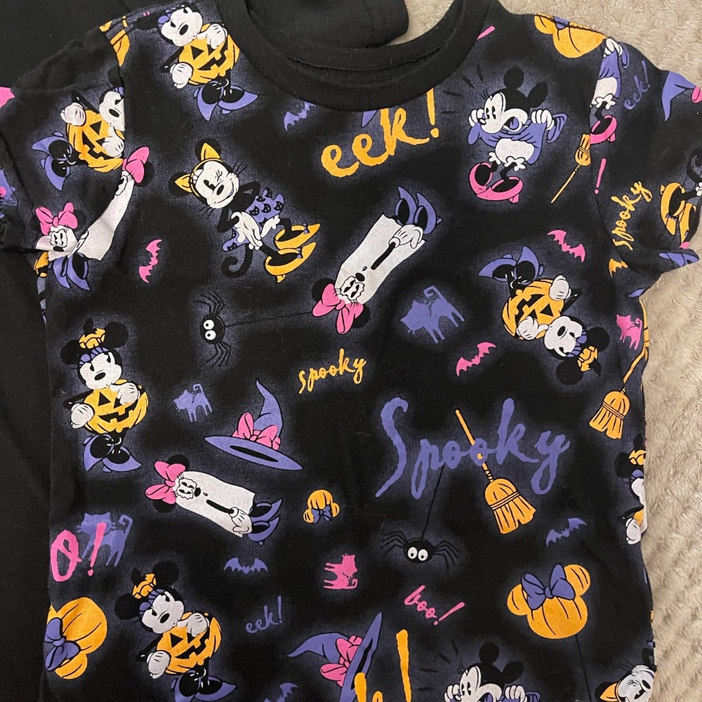 Disney Minnie Mouse Halloween T-shirt spooky eek boo XXS (2/3)